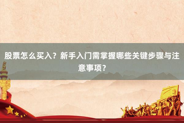 股票怎么买入？新手入门需掌握哪些关键步骤与注意事项？