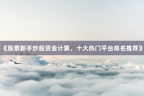 《股票新手炒股资金计算，十大热门平台排名推荐》
