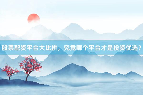 股票配资平台大比拼，究竟哪个平台才是投资优选？